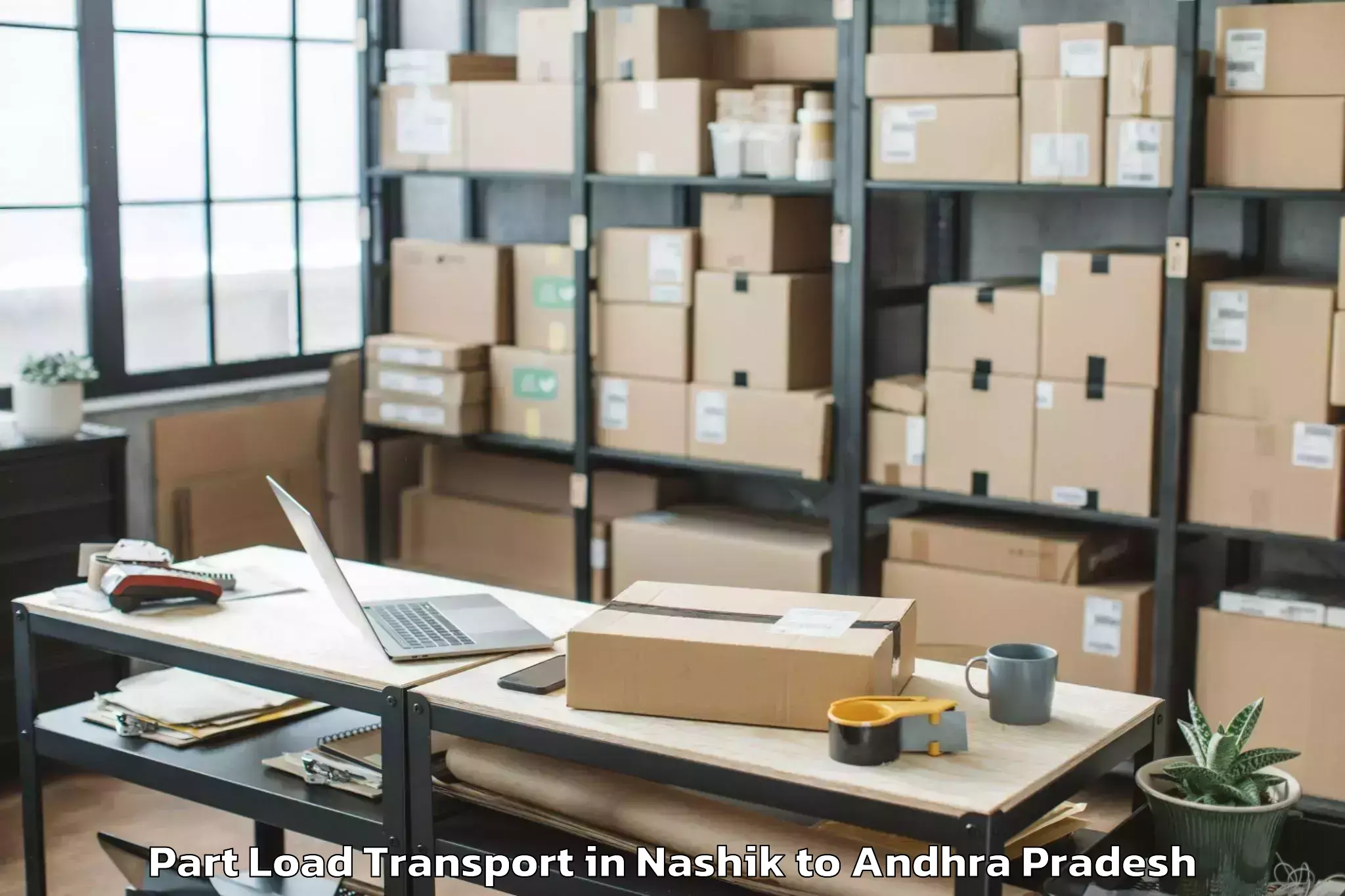 Book Nashik to Poduru Part Load Transport